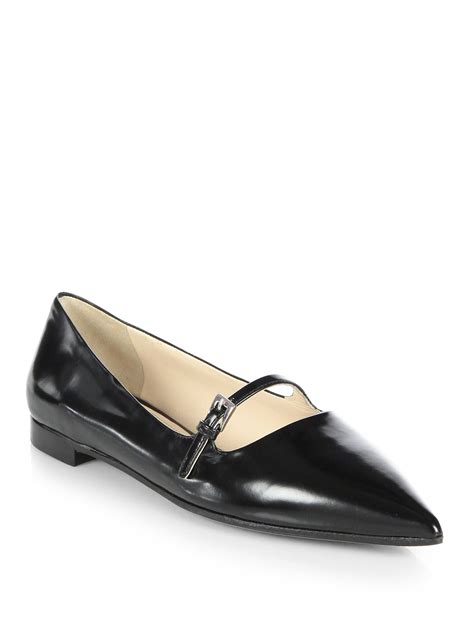 prada womens flats black leather|black leather prada handbags.